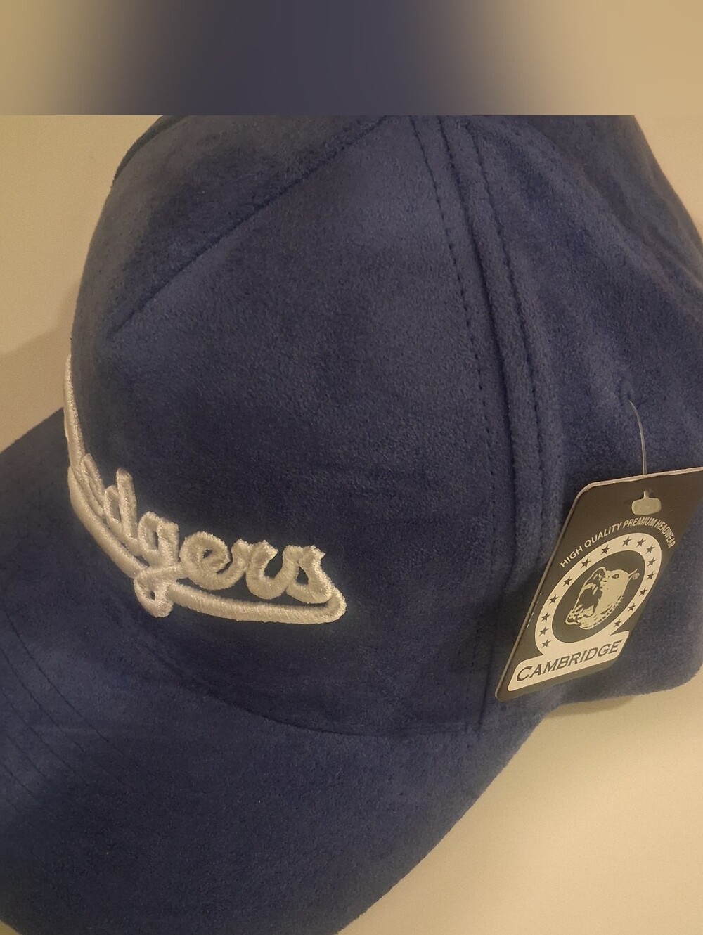 Dodgers Blue Suede Script Cap